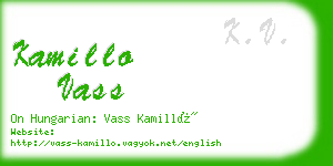 kamillo vass business card